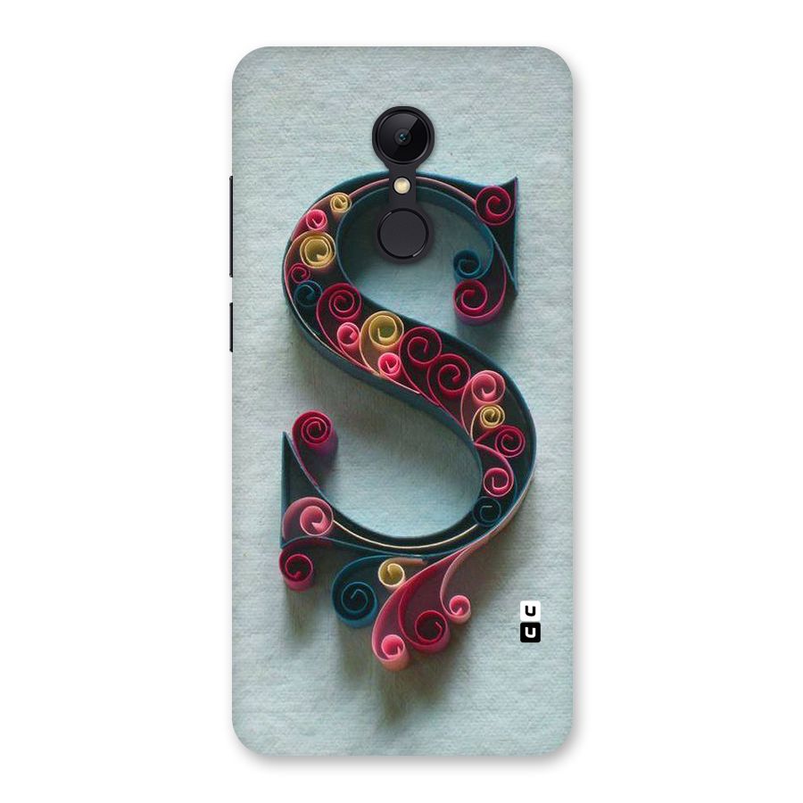 Floral Alphabet Back Case for Redmi 5