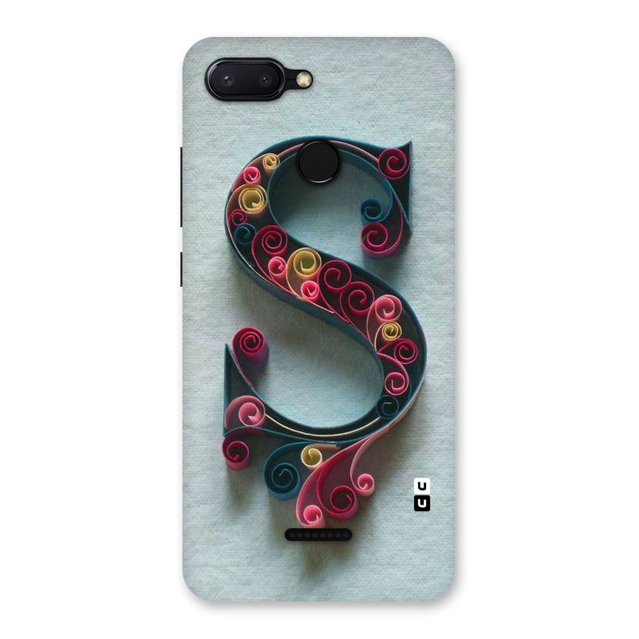 Floral Alphabet Back Case for Redmi 6