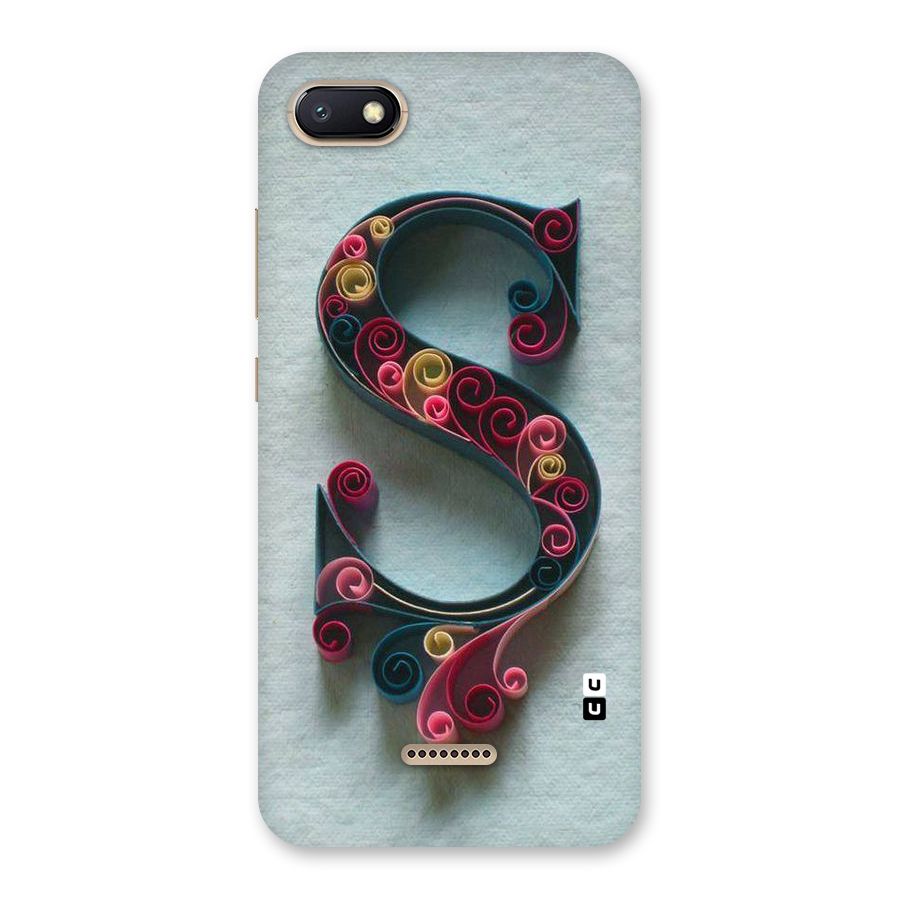 Floral Alphabet Back Case for Redmi 6A