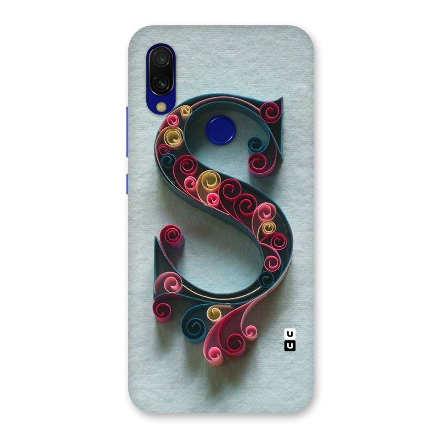 Floral Alphabet Back Case for Redmi 7