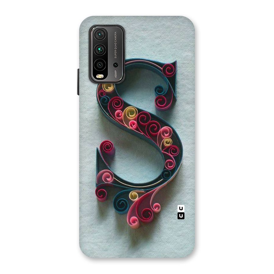 Floral Alphabet Back Case for Redmi 9 Power