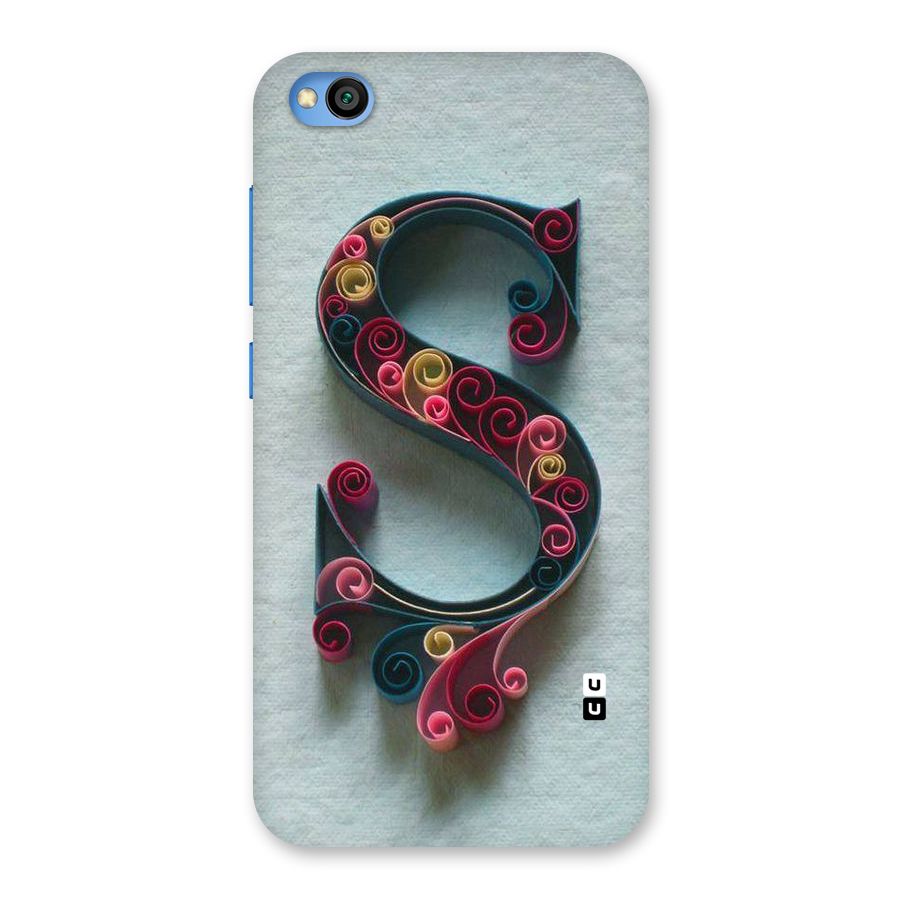 Floral Alphabet Back Case for Redmi Go