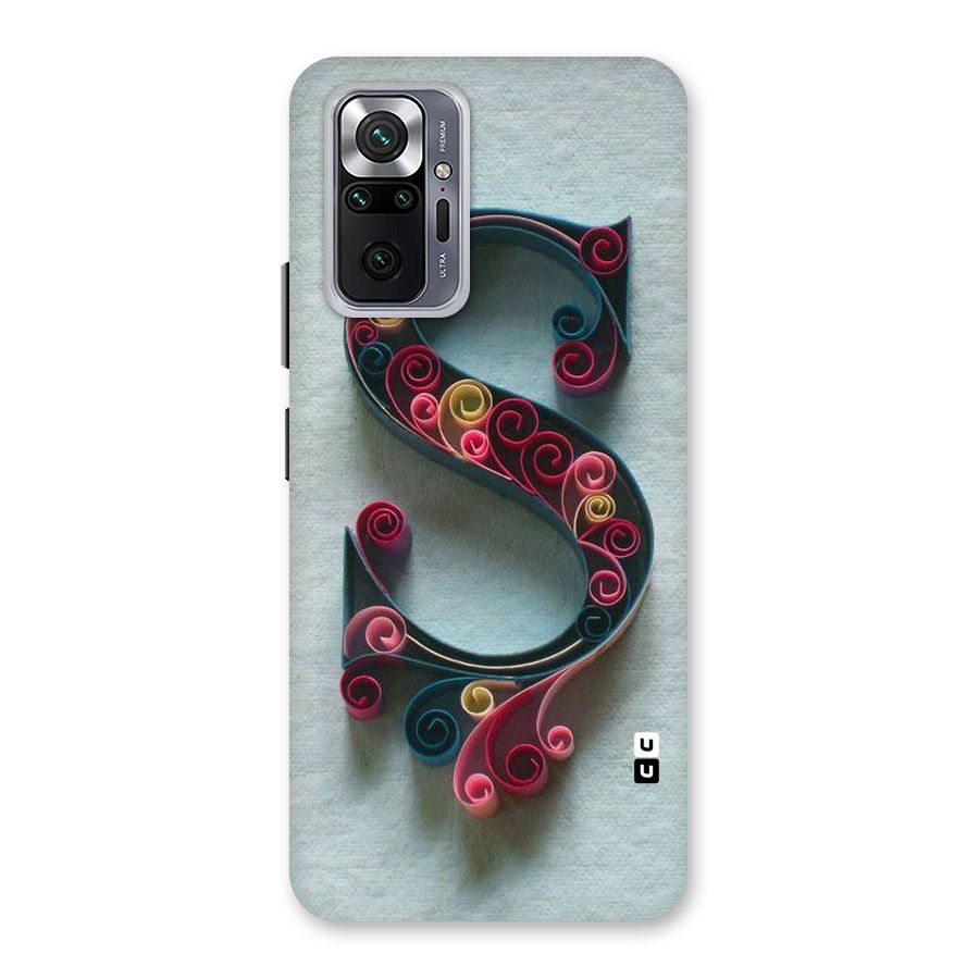 Floral Alphabet Back Case for Redmi Note 10 Pro