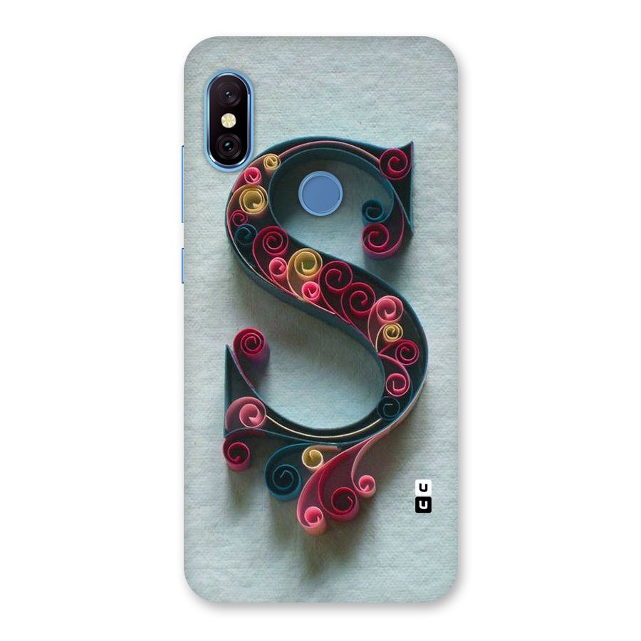 Floral Alphabet Back Case for Redmi Note 6 Pro