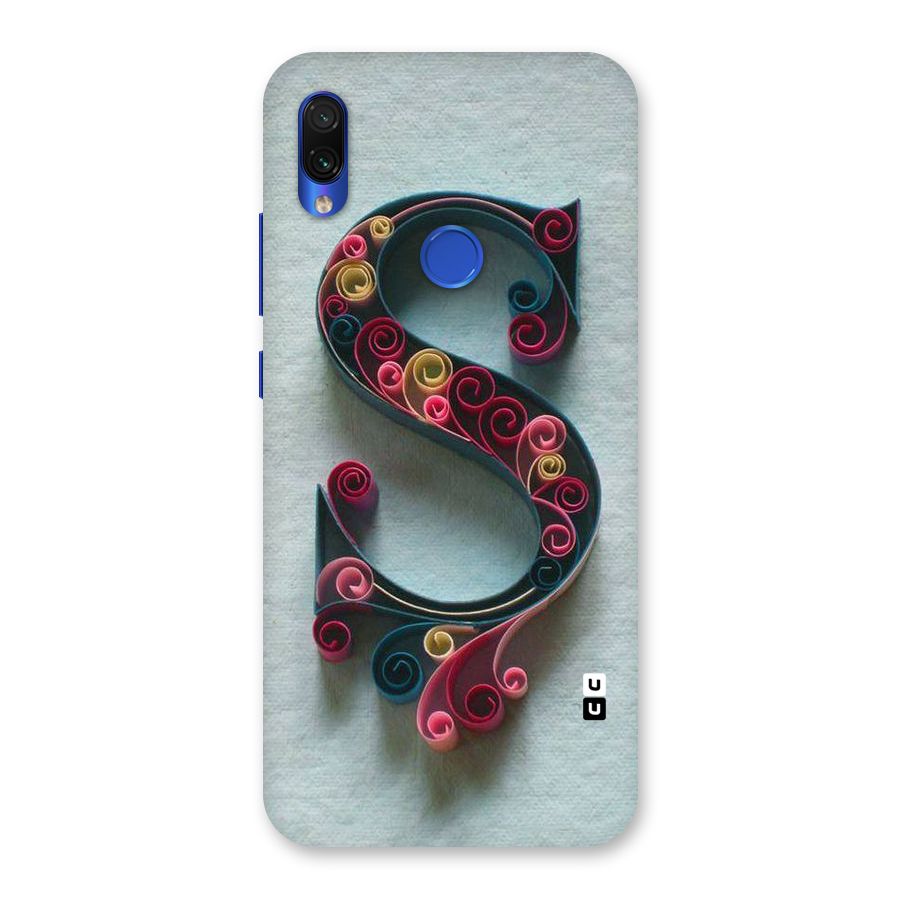 Floral Alphabet Back Case for Redmi Note 7S