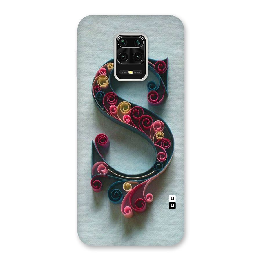 Floral Alphabet Back Case for Redmi Note 9 Pro
