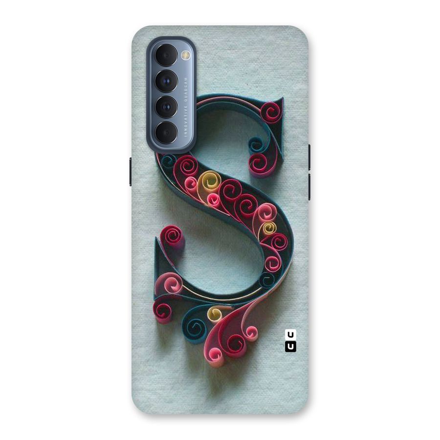 Floral Alphabet Back Case for Reno4 Pro