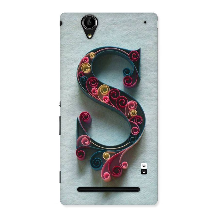 Floral Alphabet Back Case for Sony Xperia T2