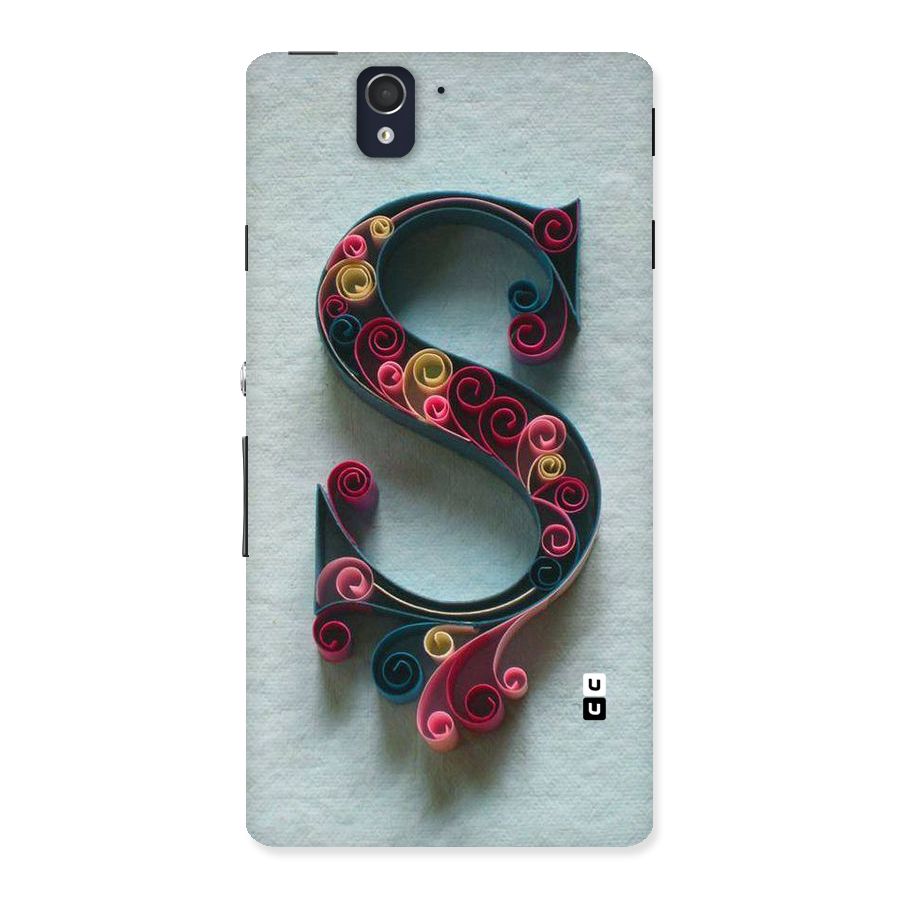 Floral Alphabet Back Case for Sony Xperia Z