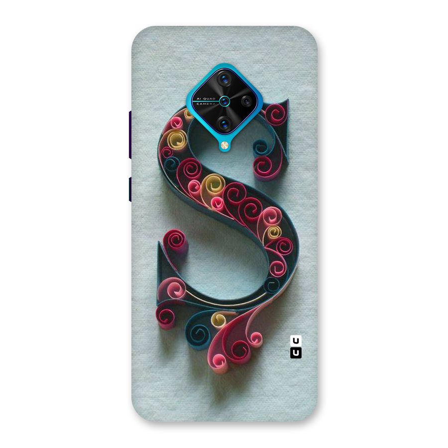 Floral Alphabet Back Case for Vivo S1 Pro