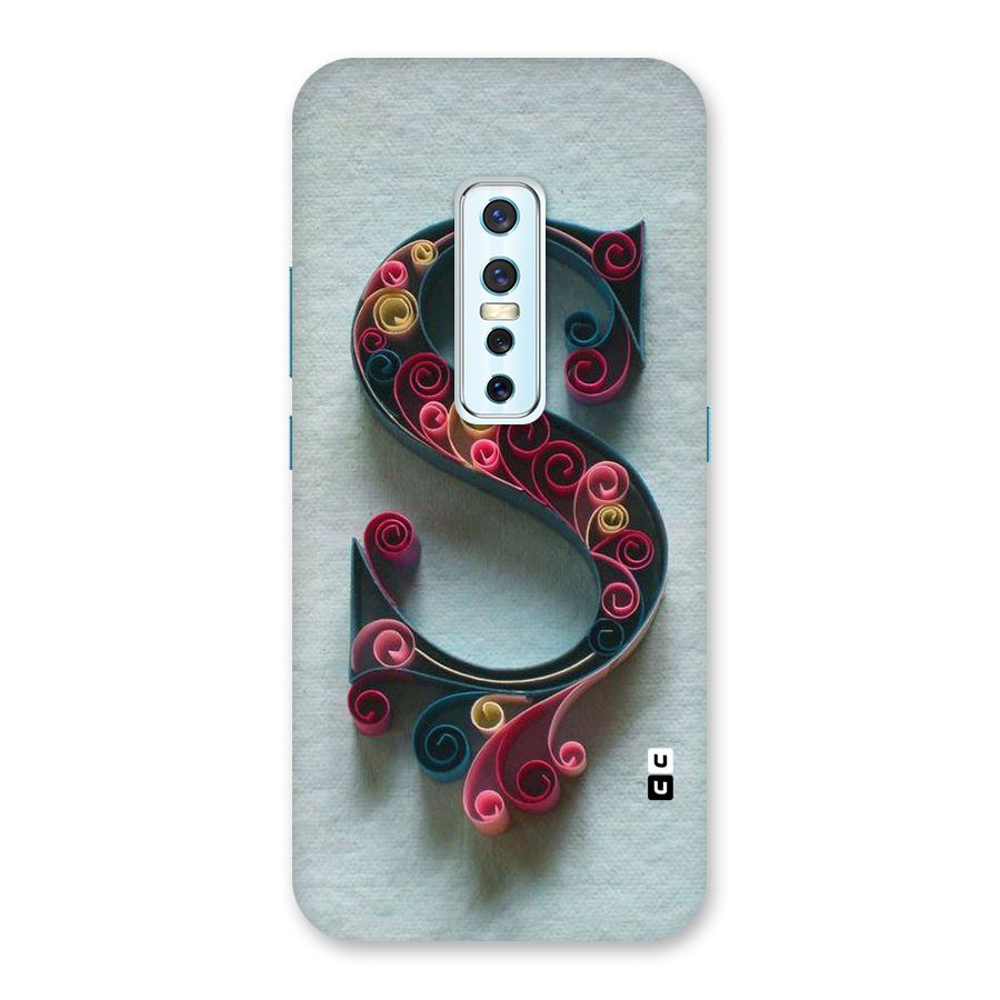Floral Alphabet Back Case for Vivo V17 Pro
