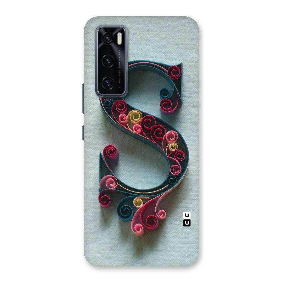 Floral Alphabet Back Case for Vivo V20 SE