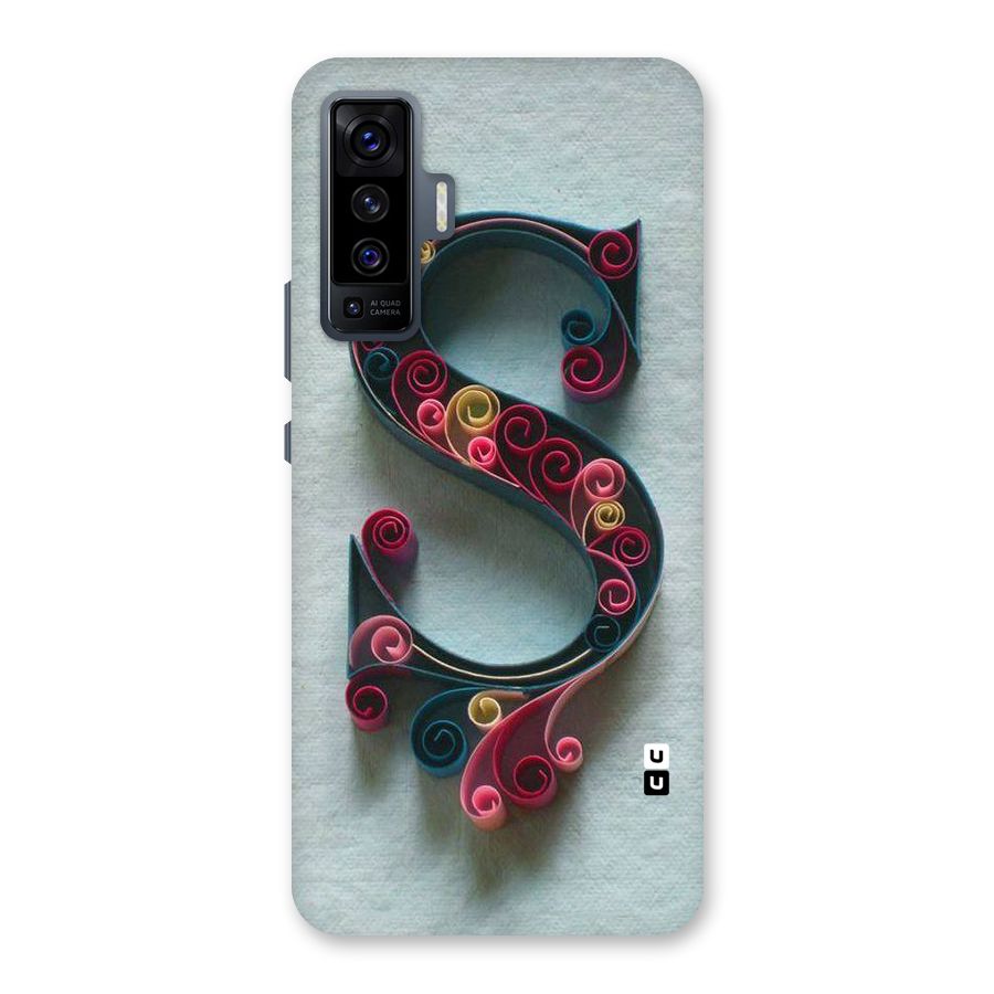 Floral Alphabet Back Case for Vivo X50