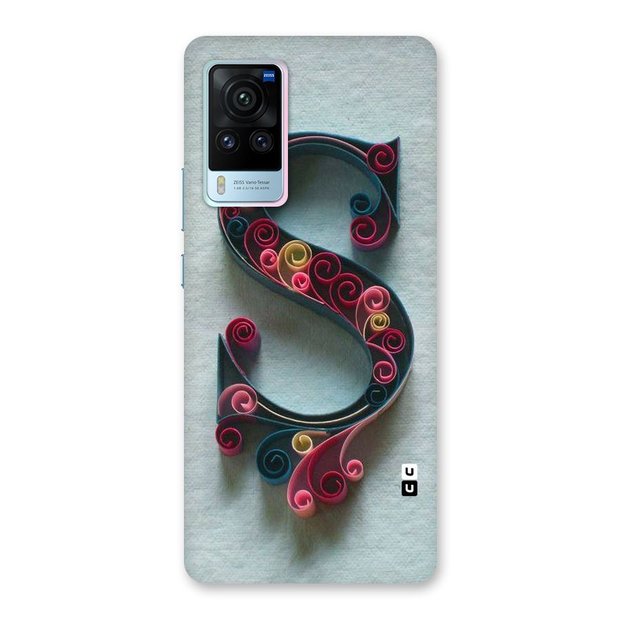 Floral Alphabet Back Case for Vivo X60 Pro