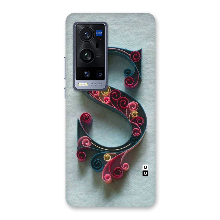 Floral Alphabet Back Case for Vivo X60 Pro Plus