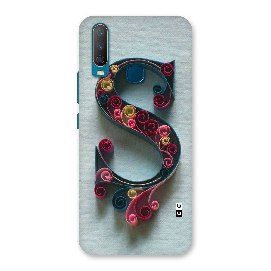 Floral Alphabet Back Case for Vivo Y17