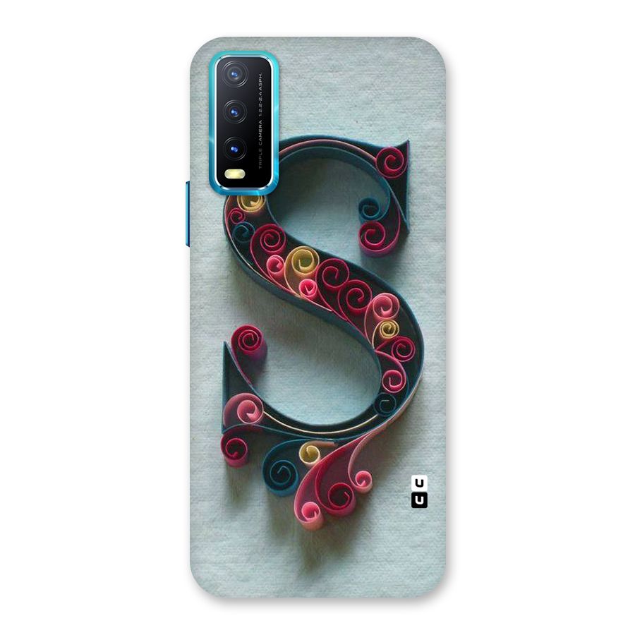 Floral Alphabet Back Case for Vivo Y20G