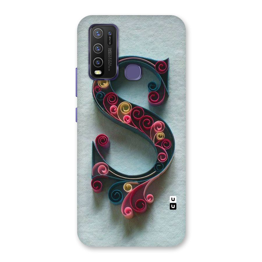 Floral Alphabet Back Case for Vivo Y50