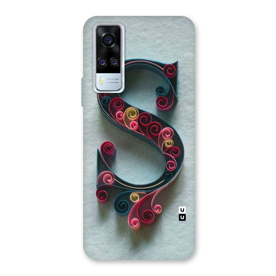 Floral Alphabet Back Case for Vivo Y51