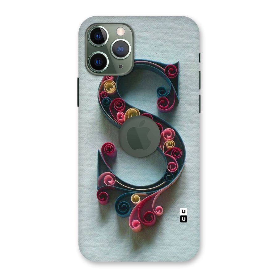 Floral Alphabet Back Case for iPhone 11 Pro Logo  Cut