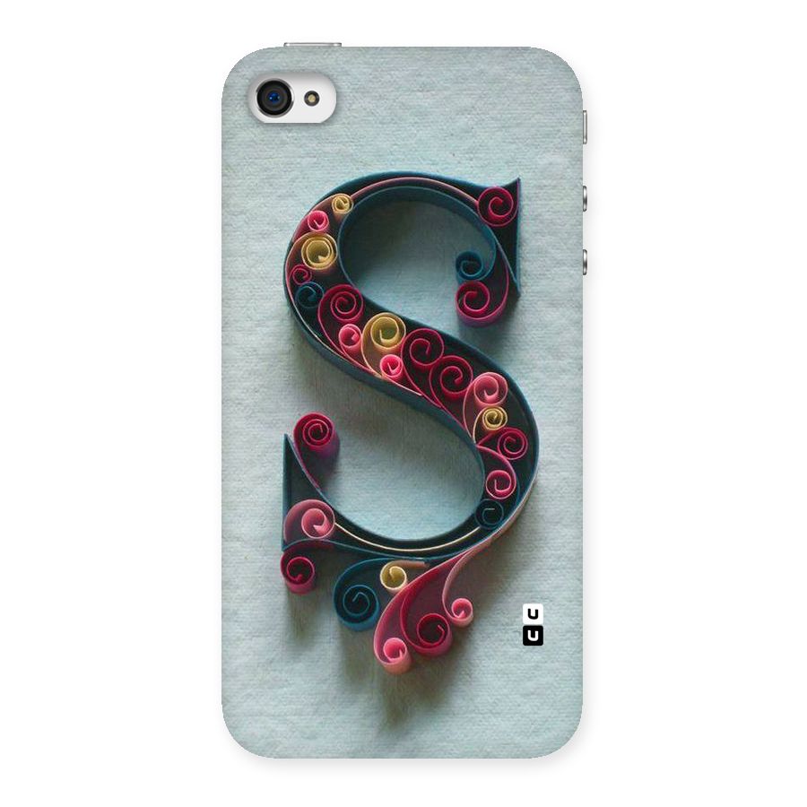 Floral Alphabet Back Case for iPhone 4 4s