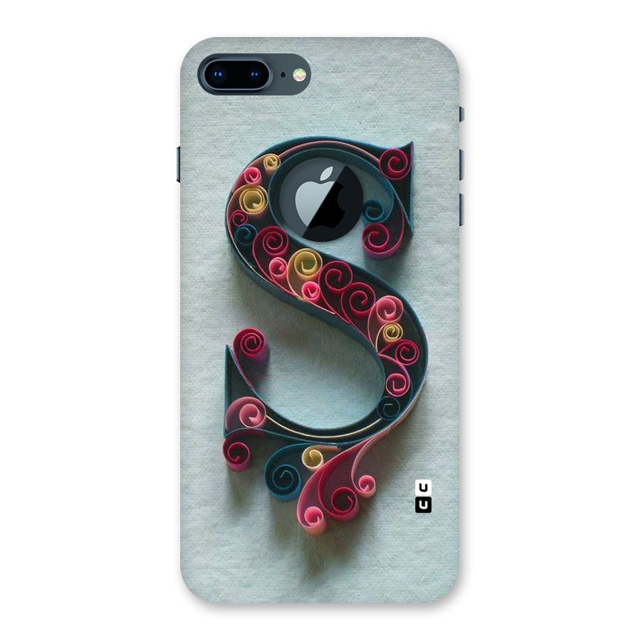 Floral Alphabet Back Case for iPhone 7 Plus Logo Cut