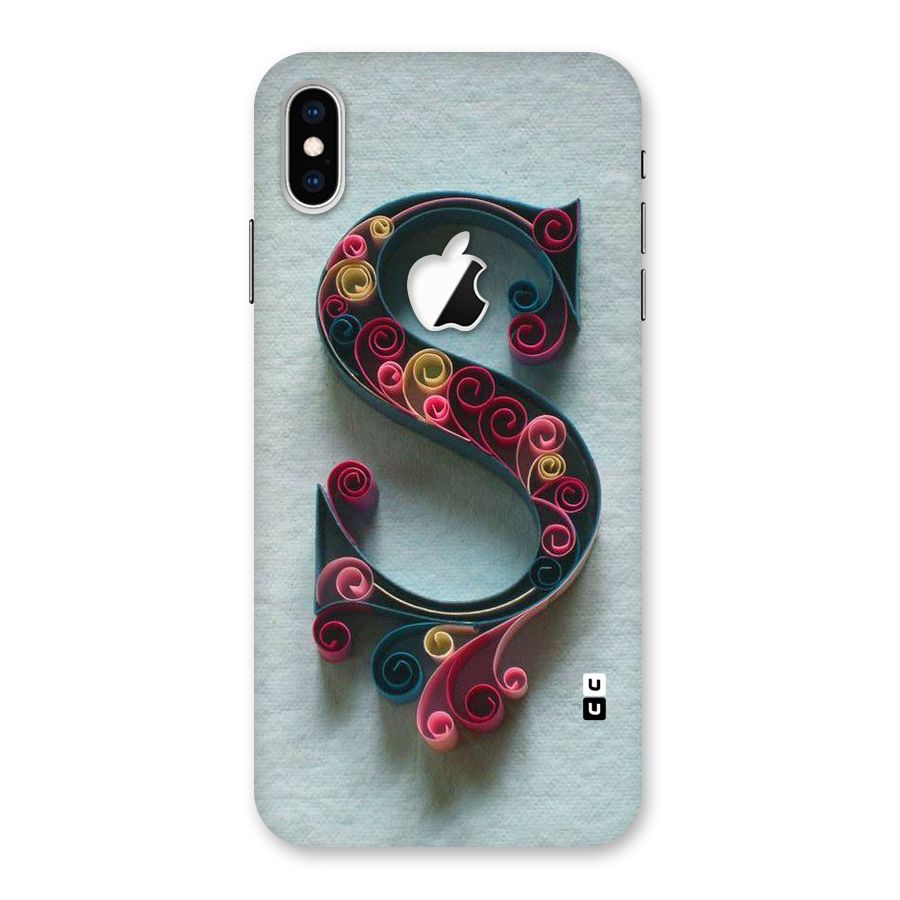 Floral Alphabet Back Case for iPhone XS Max Apple Cut
