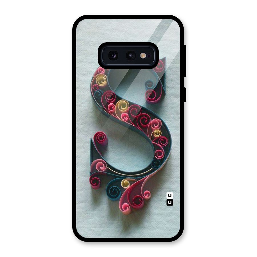 Floral Alphabet Glass Back Case for Galaxy S10e