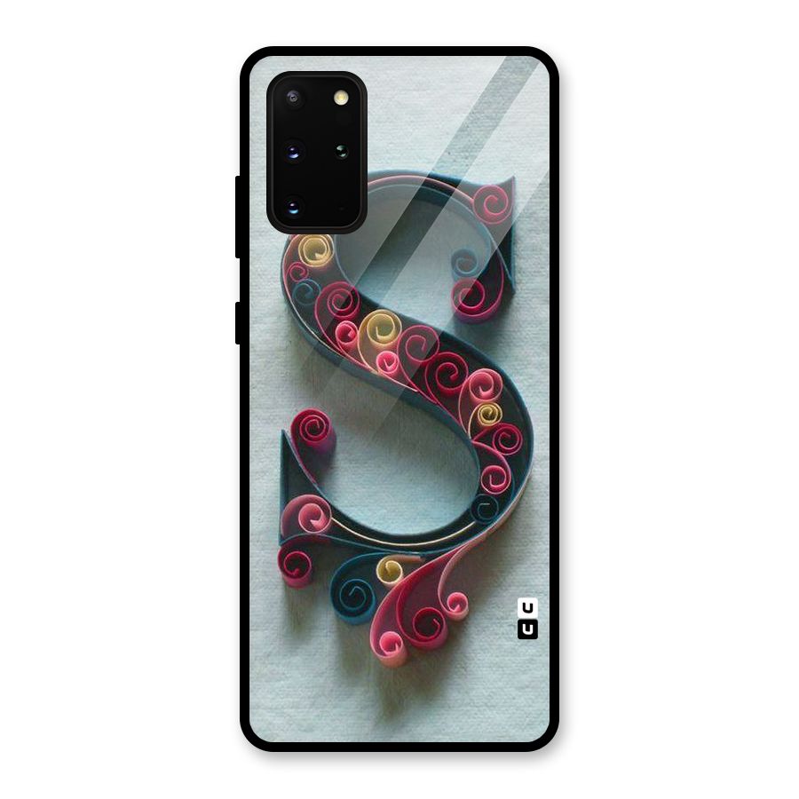 Floral Alphabet Glass Back Case for Galaxy S20 Plus