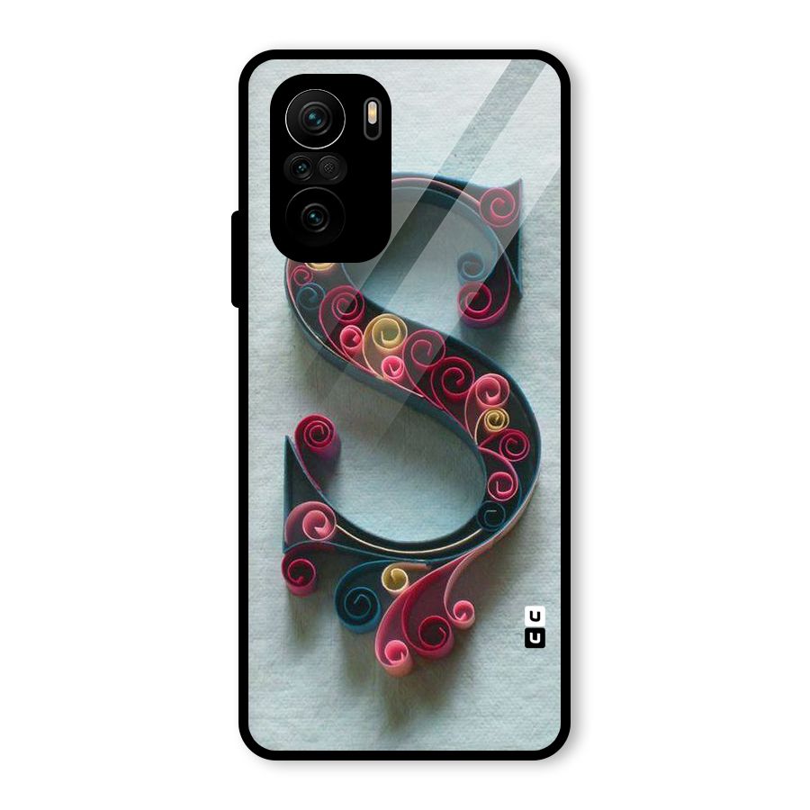 Floral Alphabet Glass Back Case for Mi 11X Pro