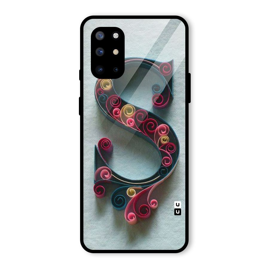 Floral Alphabet Glass Back Case for OnePlus 8T