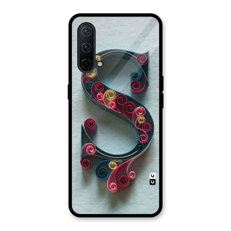 Floral Alphabet Glass Back Case for OnePlus Nord CE 5G