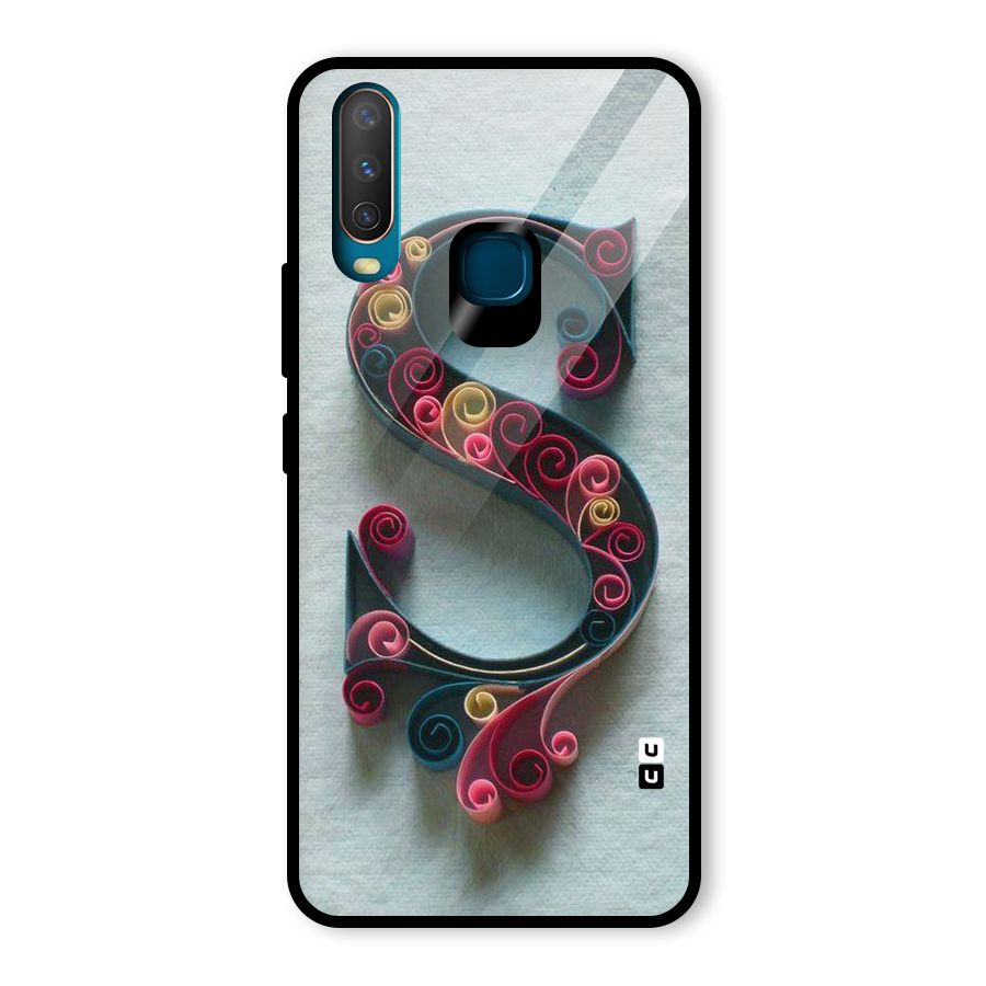 Floral Alphabet Glass Back Case for Vivo U10