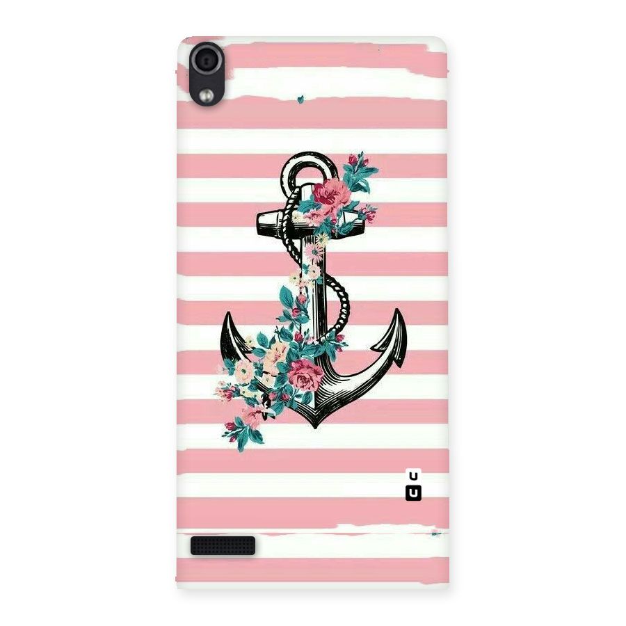 Floral Anchor Back Case for Ascend P6