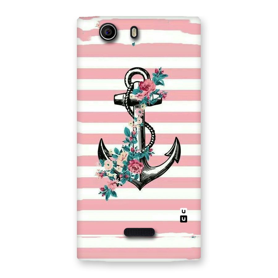 Floral Anchor Back Case for Canvas Nitro 2 E311