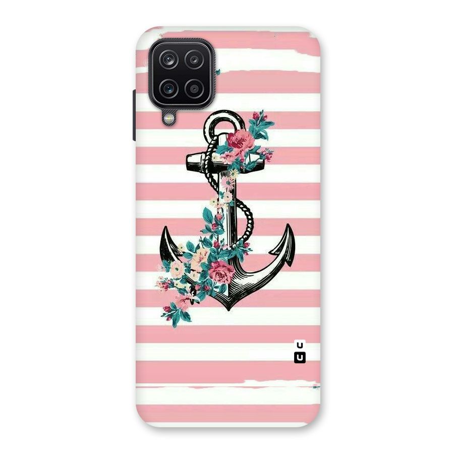 Floral Anchor Back Case for Galaxy A12