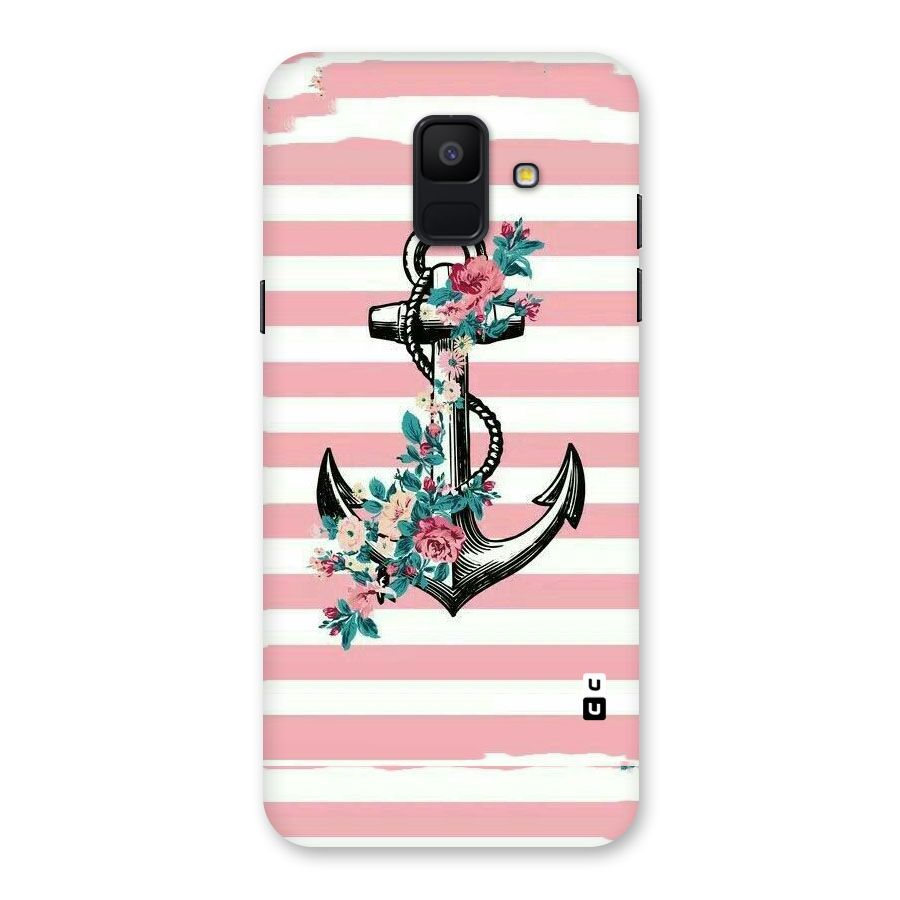 Floral Anchor Back Case for Galaxy A6 (2018)
