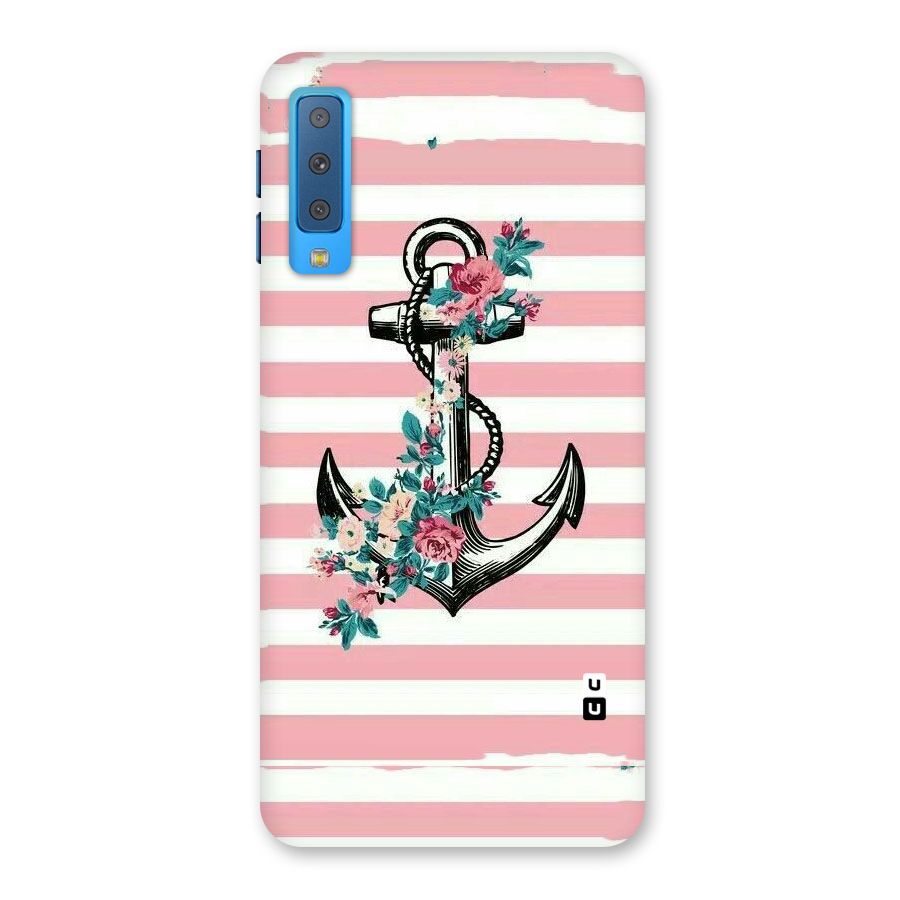 Floral Anchor Back Case for Galaxy A7 (2018)