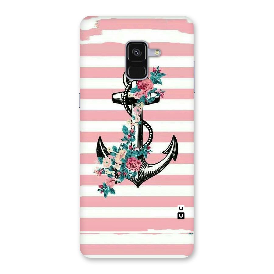 Floral Anchor Back Case for Galaxy A8 Plus
