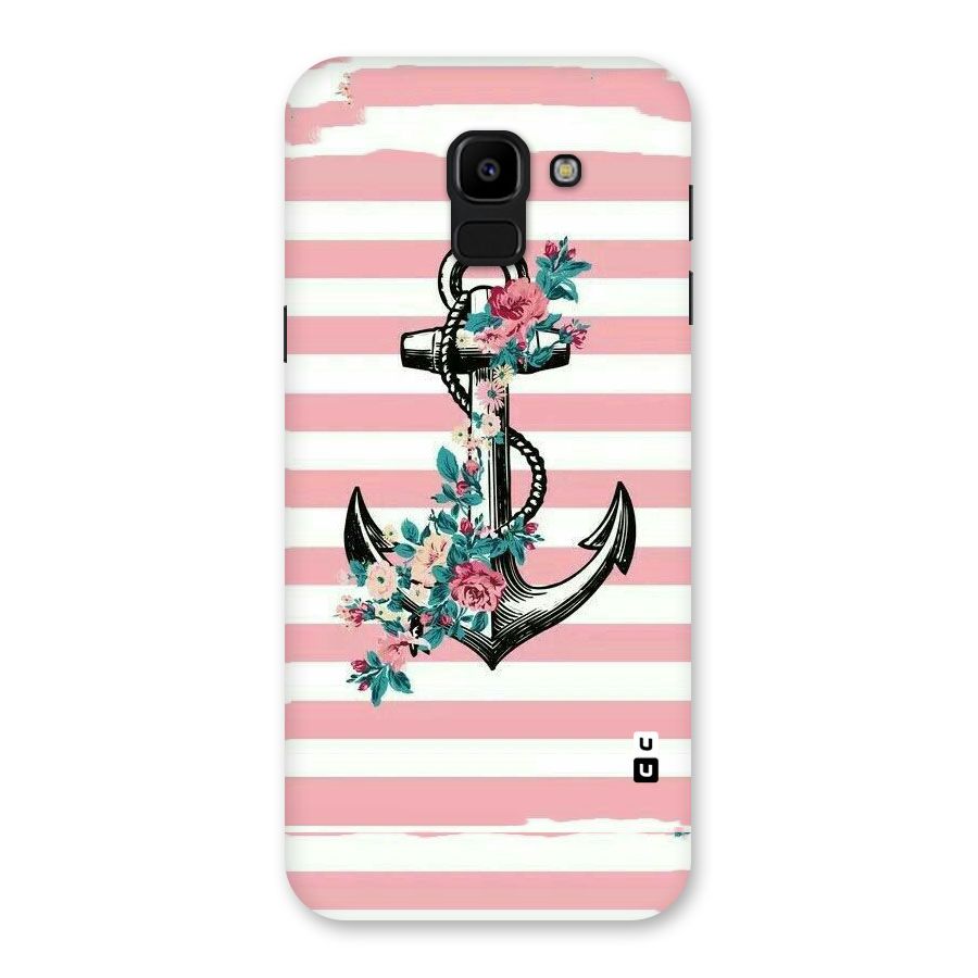 Floral Anchor Back Case for Galaxy J6