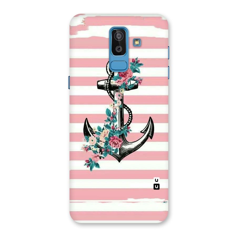 Floral Anchor Back Case for Galaxy J8
