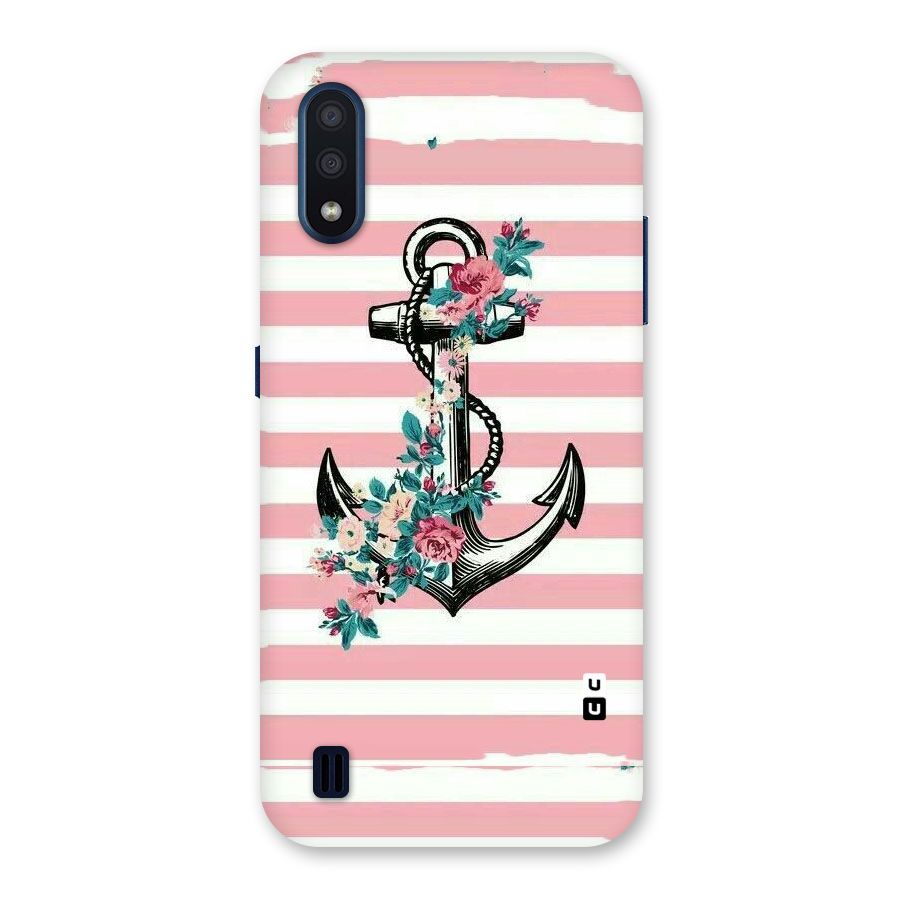 Floral Anchor Back Case for Galaxy M01