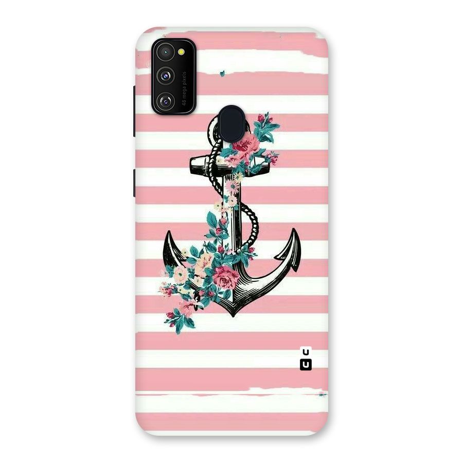 Floral Anchor Back Case for Galaxy M30s
