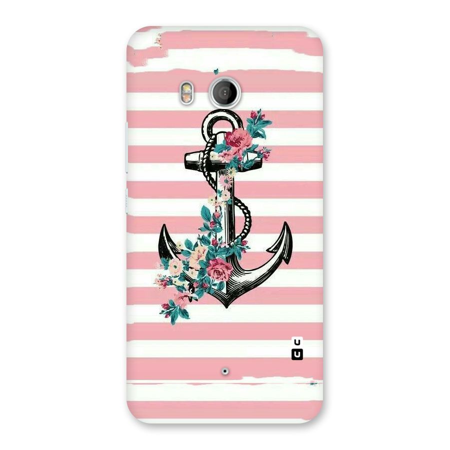 Floral Anchor Back Case for HTC U11