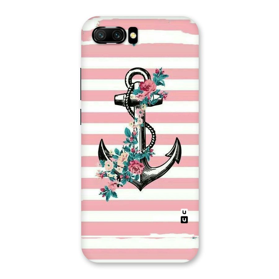 Floral Anchor Back Case for Honor 10
