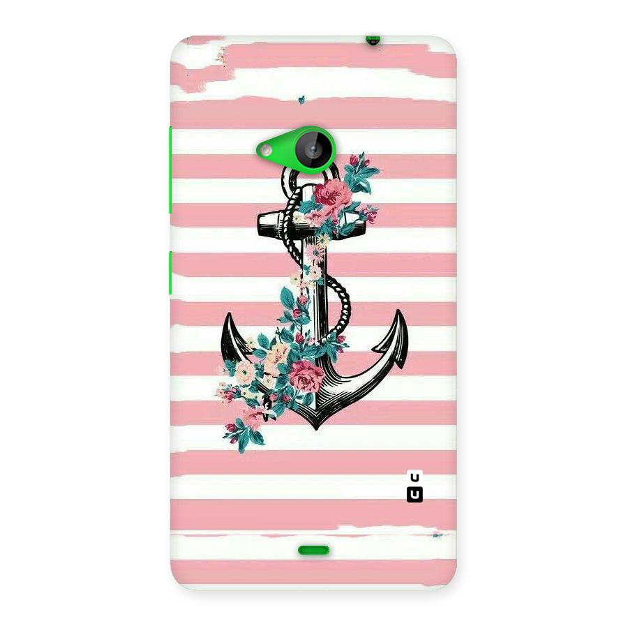 Floral Anchor Back Case for Lumia 535