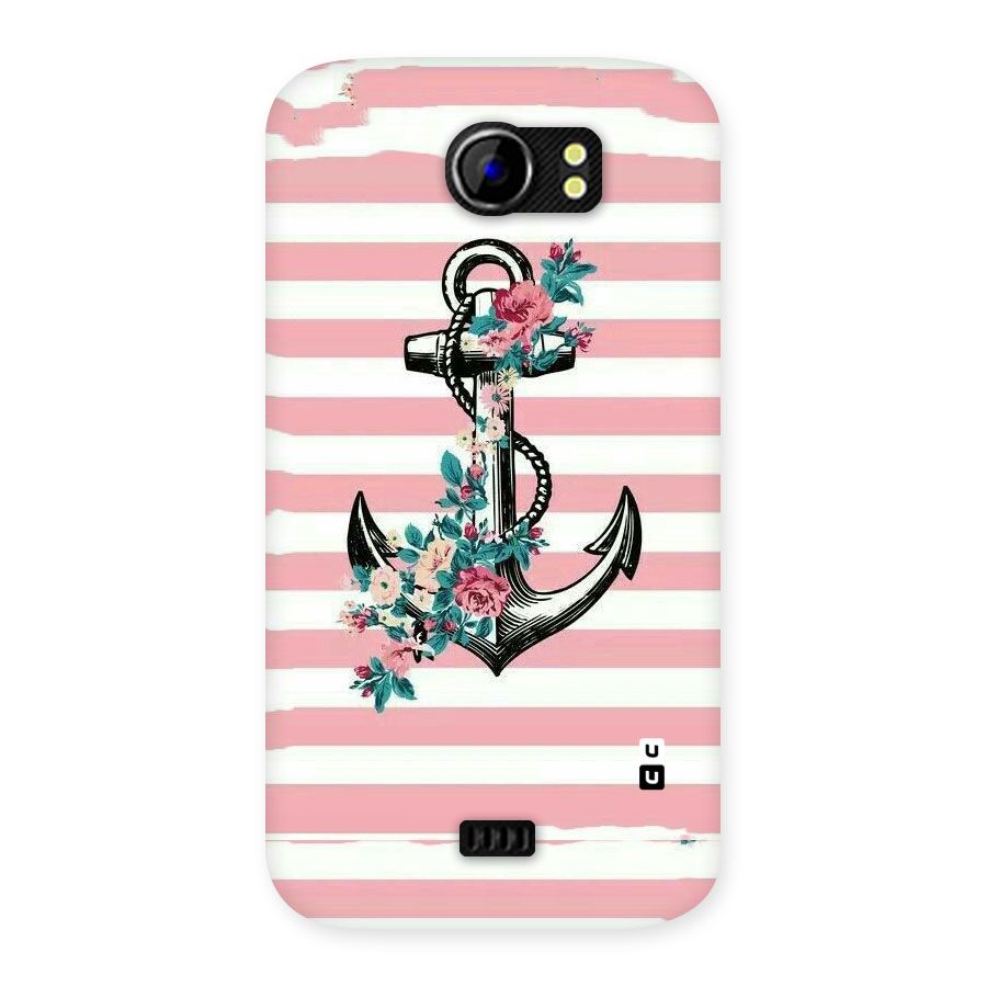 Floral Anchor Back Case for Micromax Canvas 2 A110
