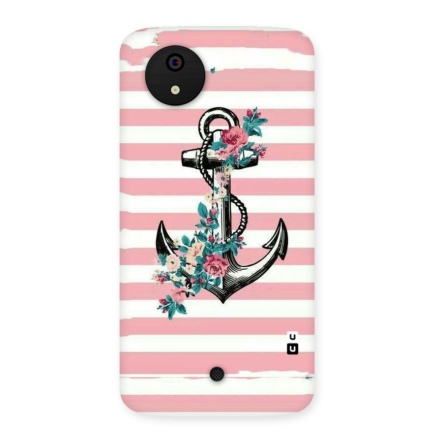 Floral Anchor Back Case for Micromax Canvas A1