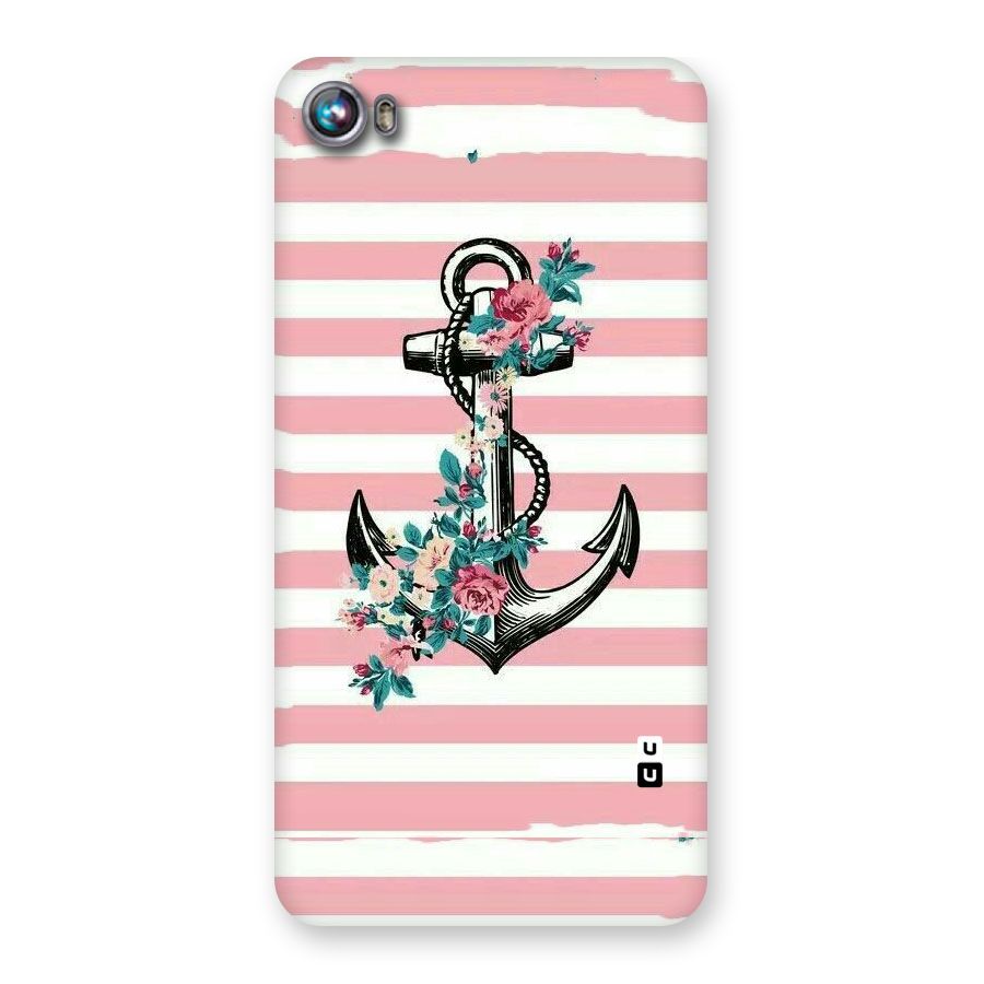 Floral Anchor Back Case for Micromax Canvas Fire 4 A107
