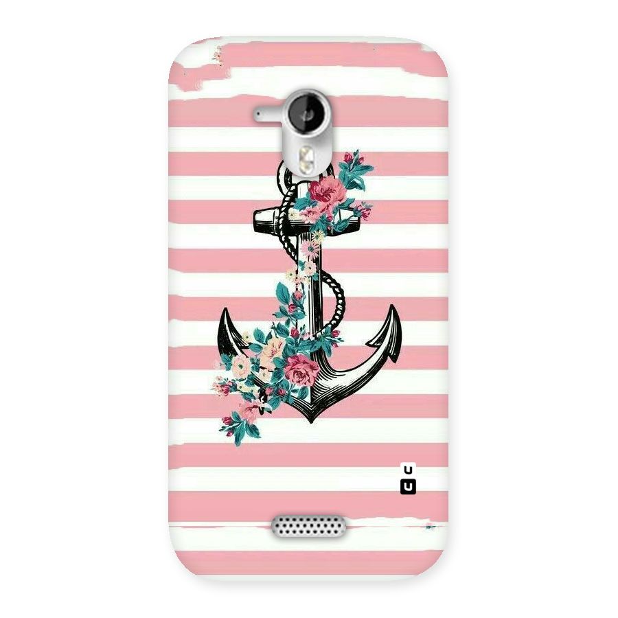 Floral Anchor Back Case for Micromax Canvas HD A116